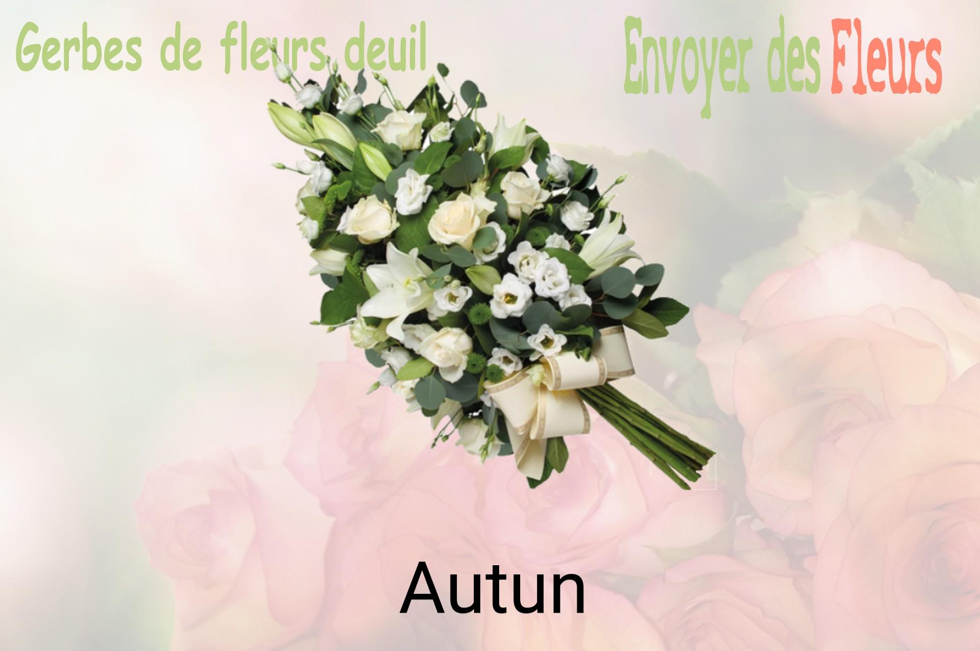 Gerbe de fleurs de deuil livrée à Autun